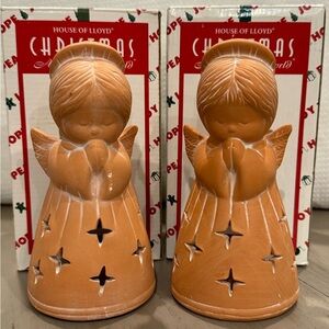 Terracotta Praying Angels- Set of 2